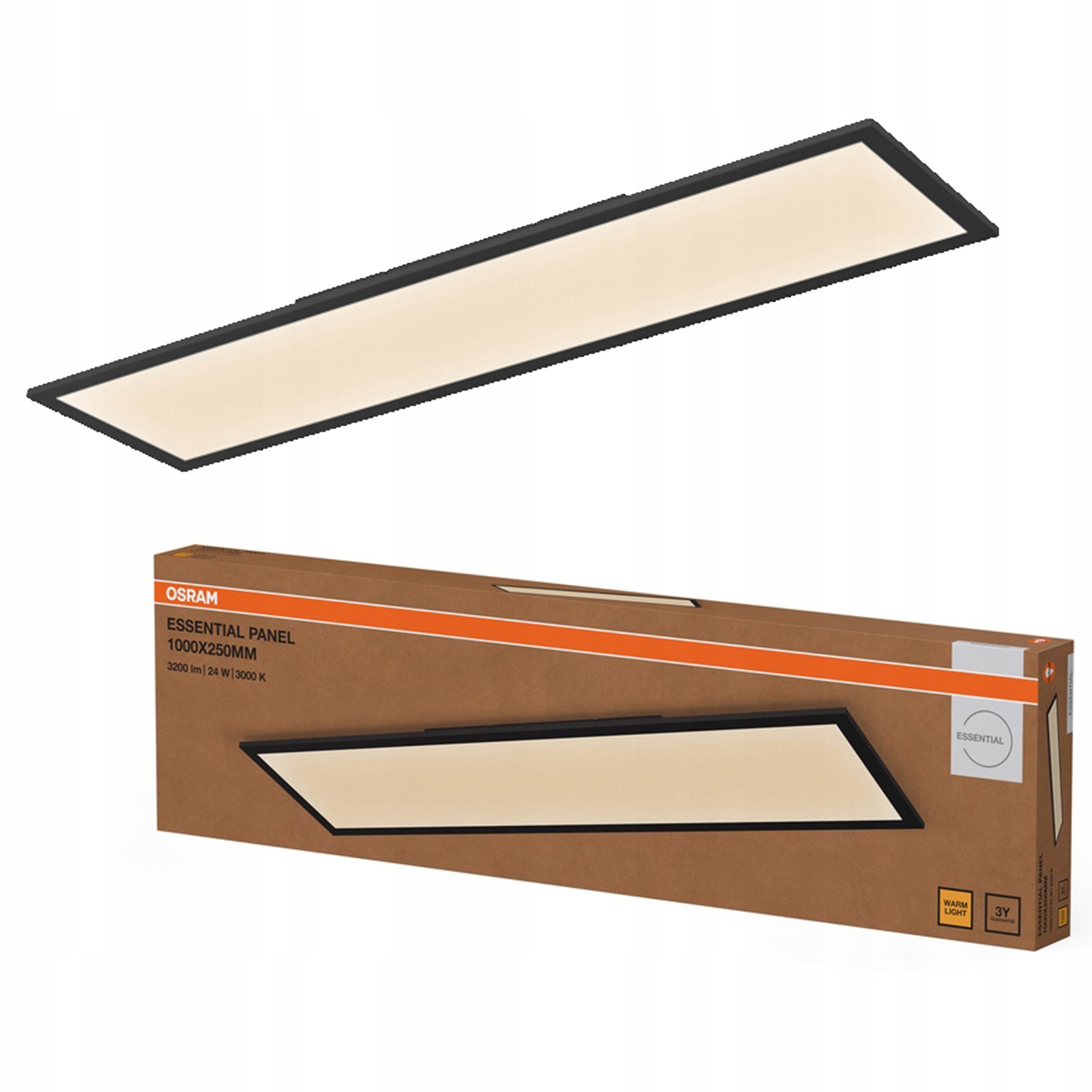 Led stropný panel 24W 2100lm 3000K 100x25 cm Essentials Osram
