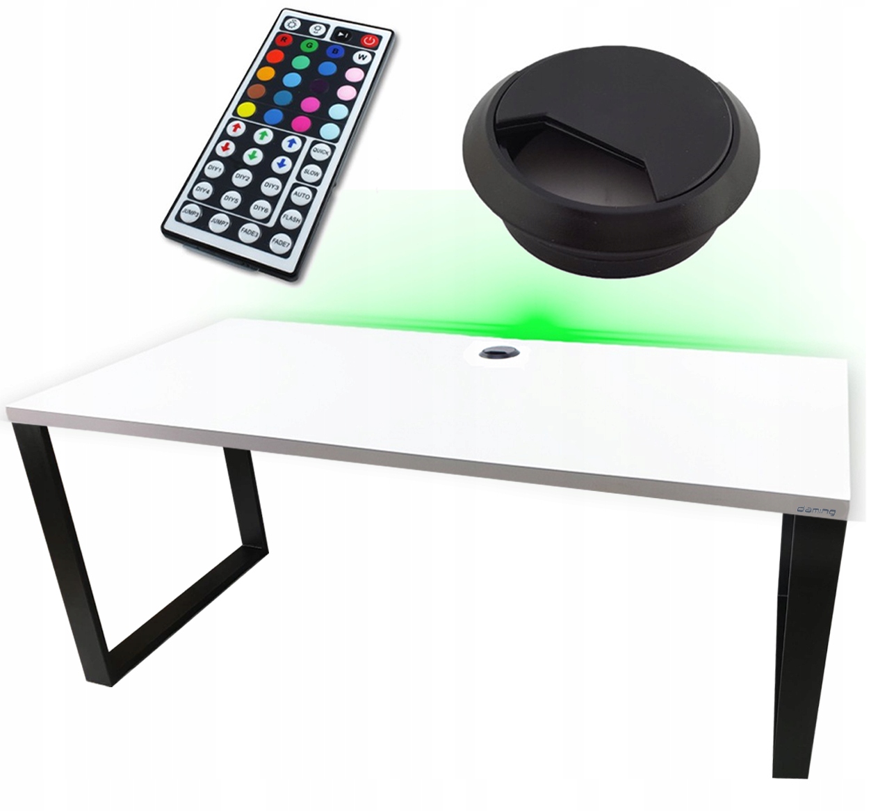 Biurko Gamingowe 160x80 Loftowe Led Przepust Stabilne Producent