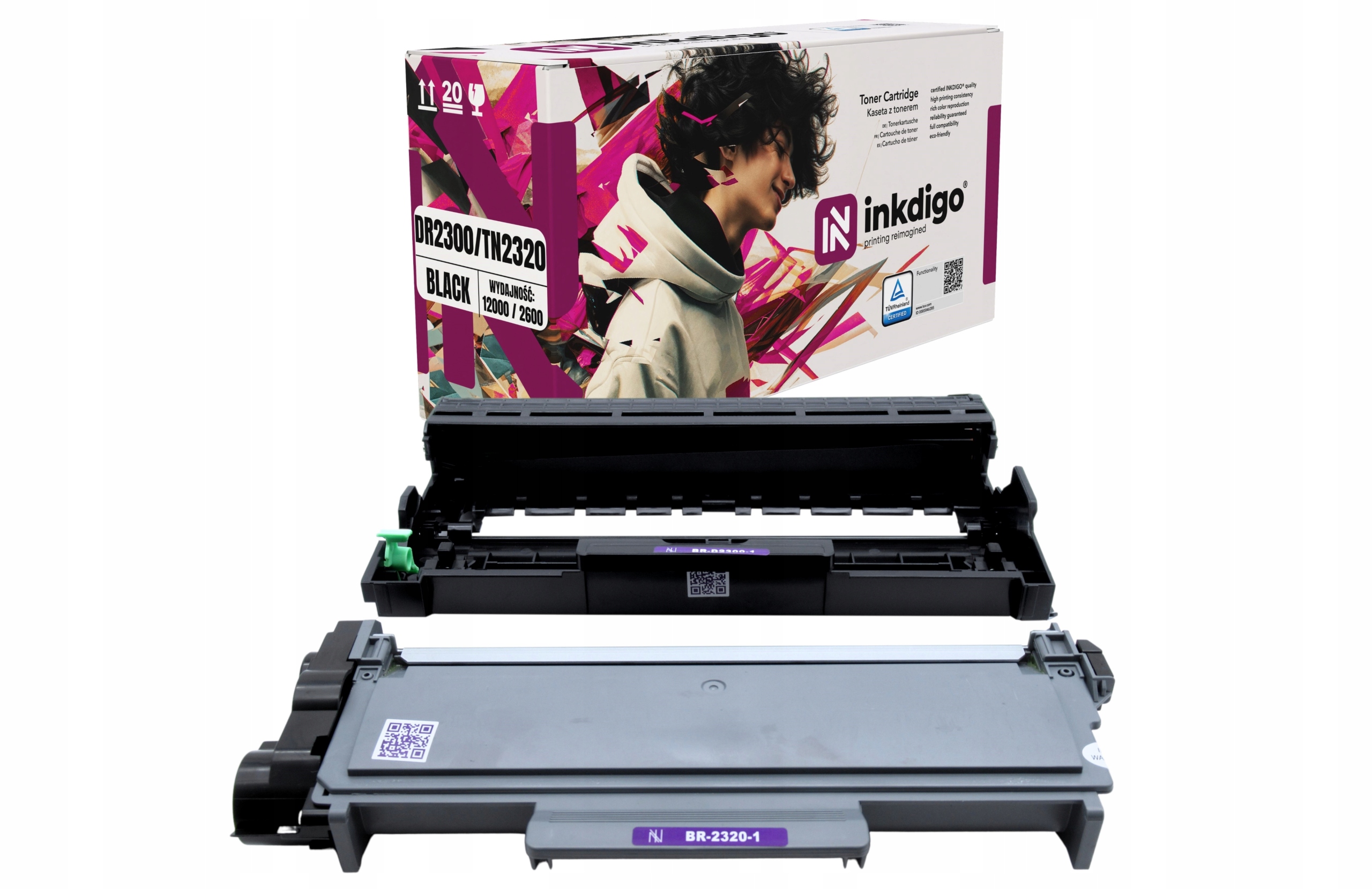 TONER + BĘBEN DO BROTHER 2300 HL-L2300D HL-L2340DW Kolor czarny (black)