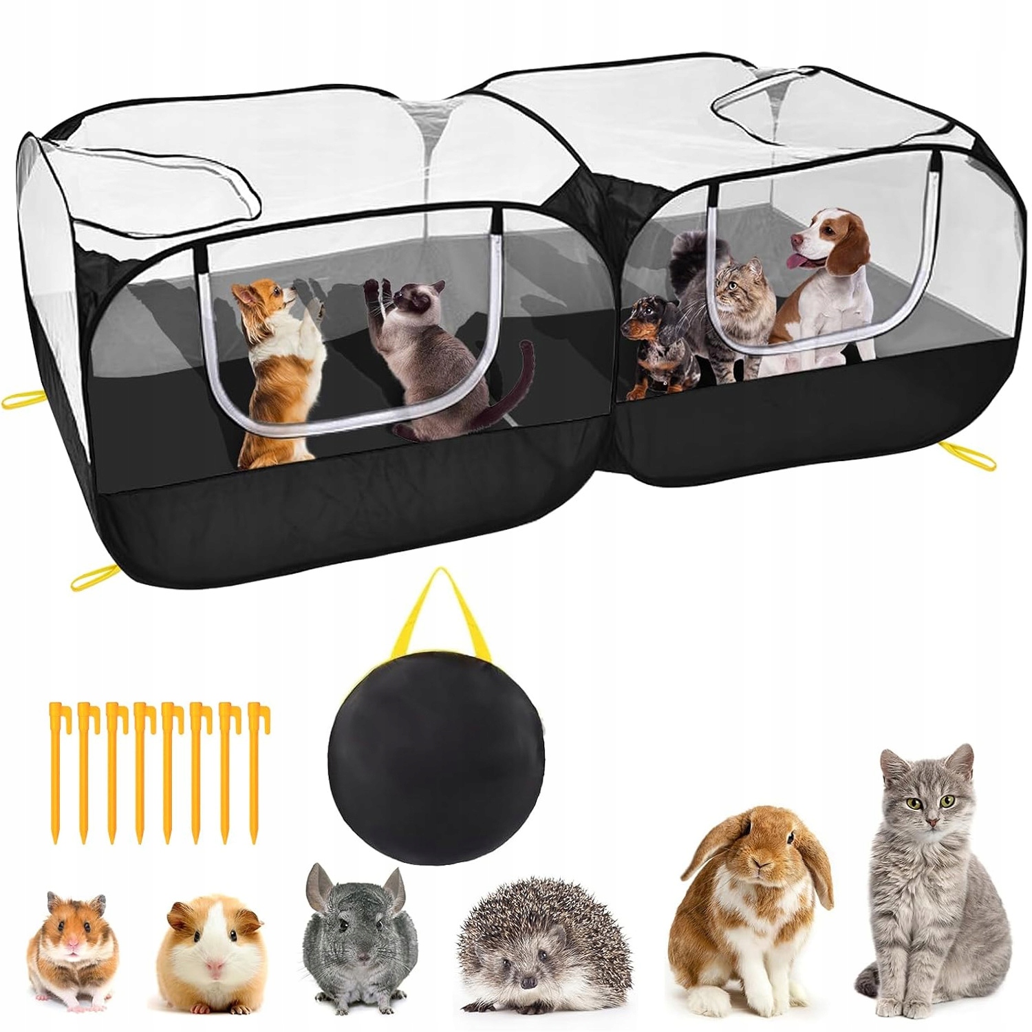 Levně Skládací Kotec Pro Psa/kočku S Odnímatelným Okénkem V Horní Části