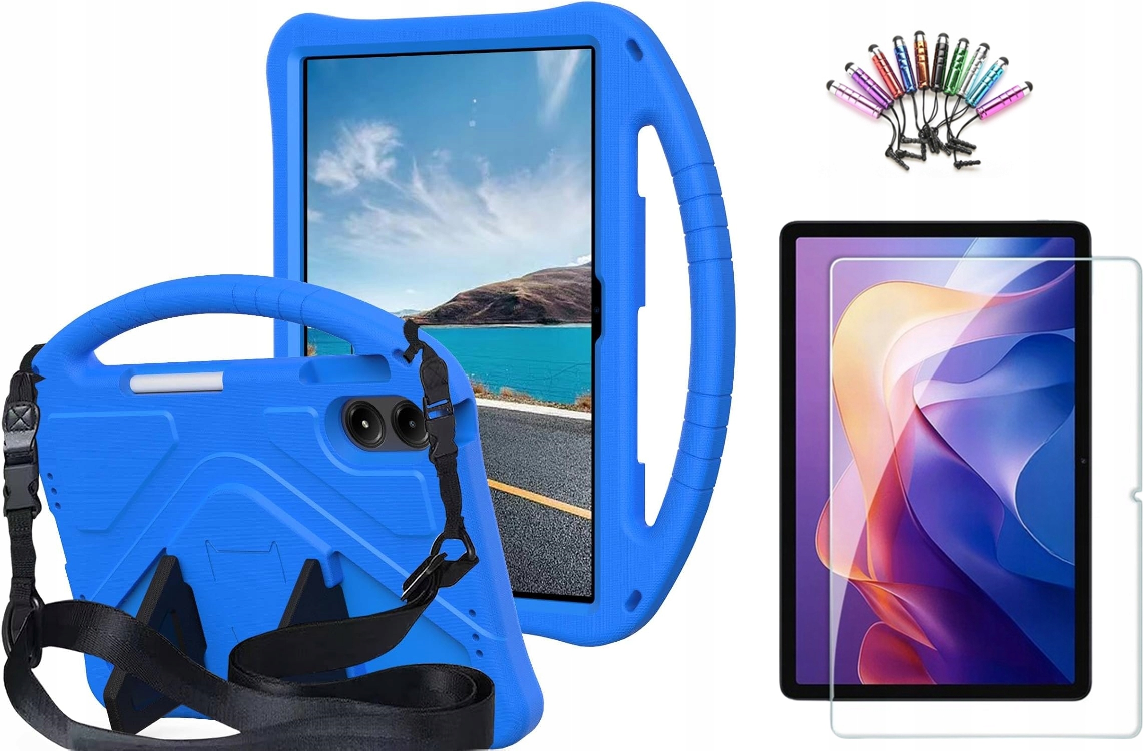 Etui Ochronne Eva dla dzieci Xiaomi Poco Pad 12.1 Szkło Rysik pasek