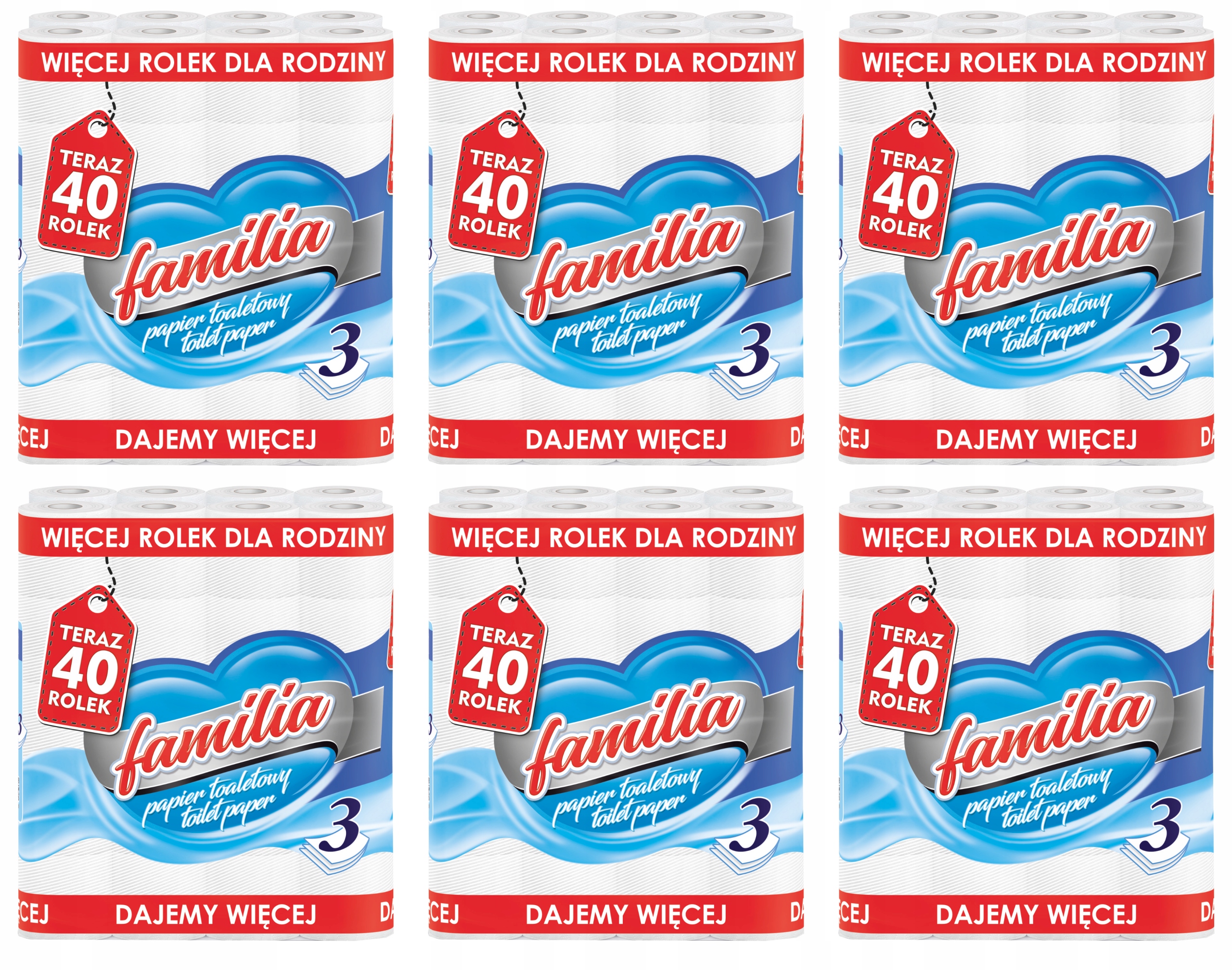 Toaletní papír Familia Bílý 3-vrstvový, balení XXXL 240 rolí
