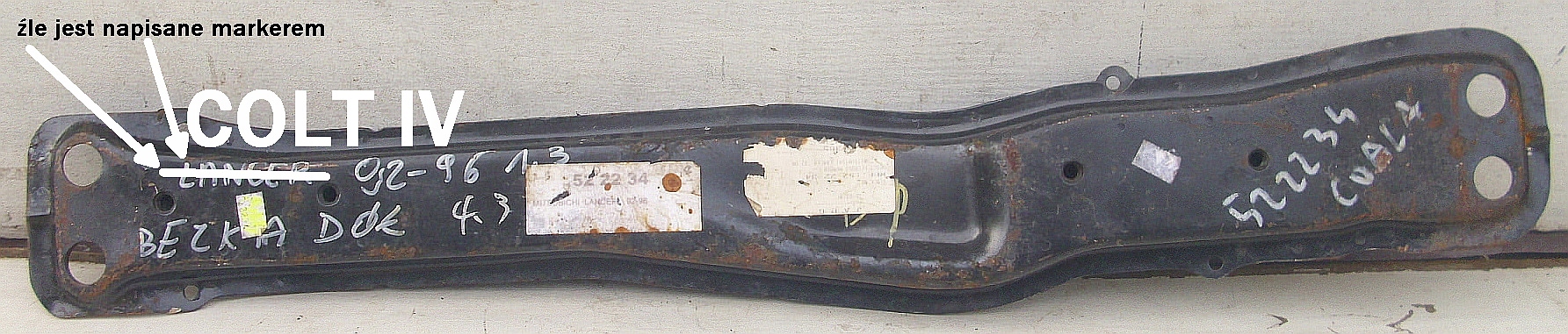 COLT IV 92-96 CAO belka pod silnik silnika NOWY