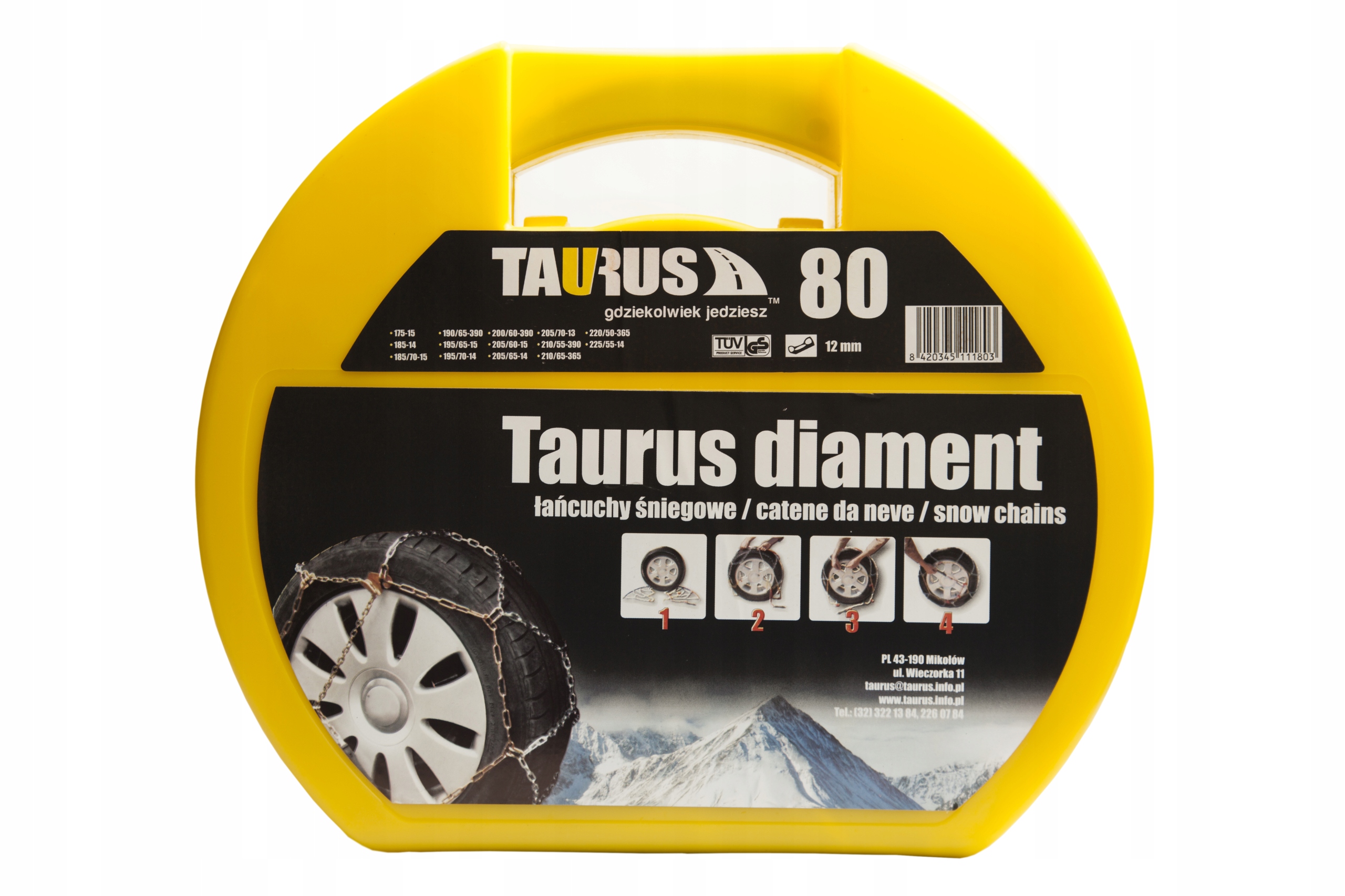Łańcuchy śniegowe Taurus DIAMENT 70 205/60 R14 TUV Kod producenta 5906400773443