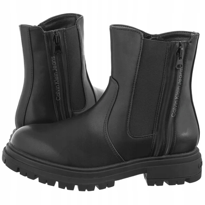 Buty Botki Calvin Klein Chelsea Boot Black V3A5-81019-1355999 Czarne