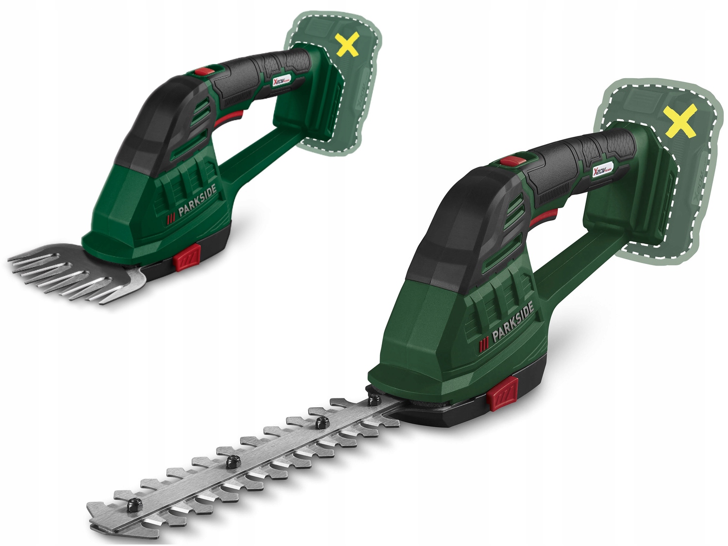 Akumulatorowe Nożyce Do Żywopłotu Krzewów Trawy Tuji 2w1 Pags 20Li Parkside