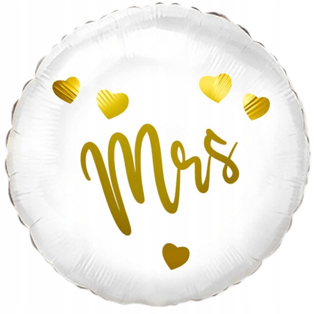 

Balon foliowy Mrs biały Panna Młoda ślub dekoracja