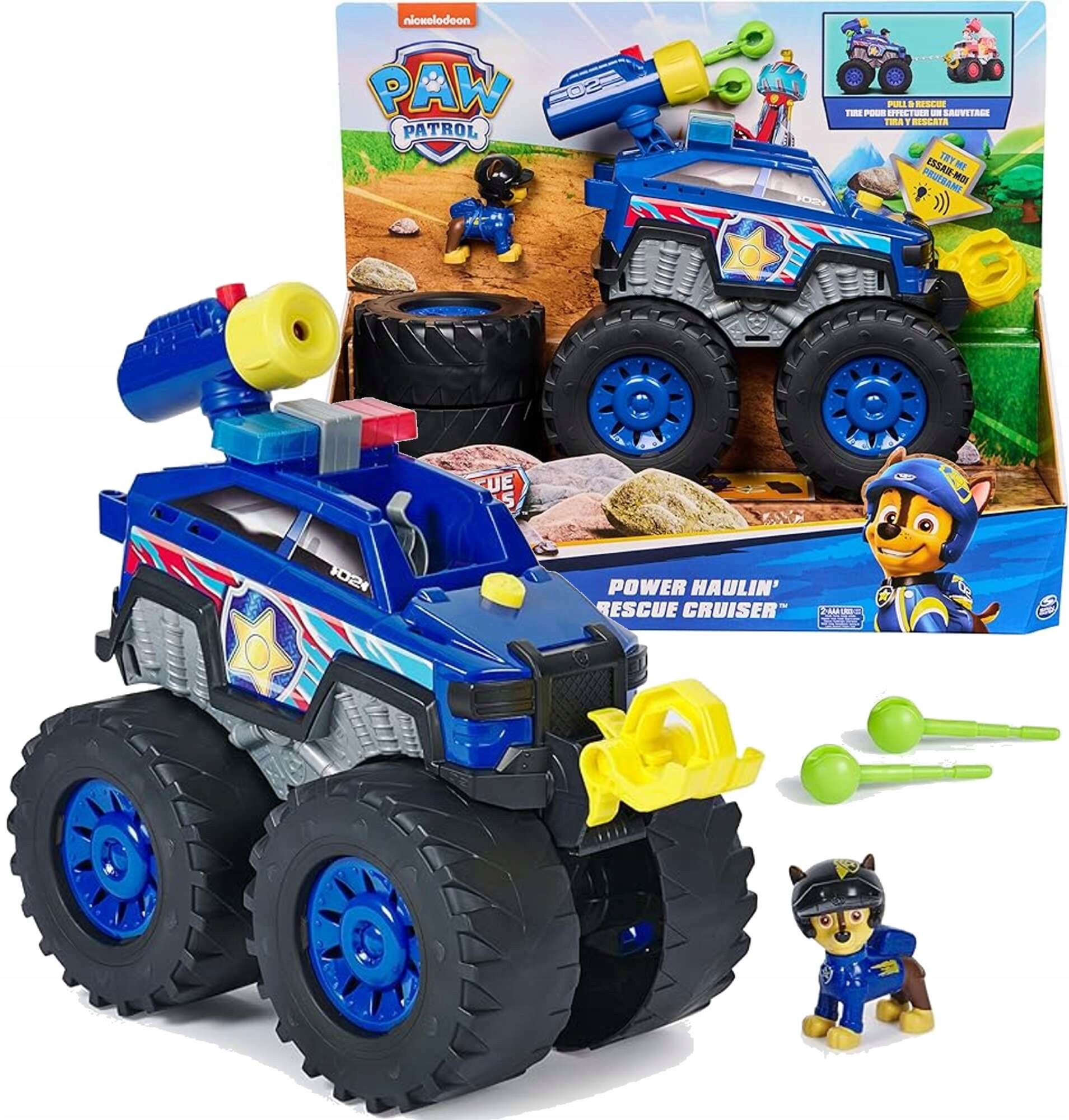 PSI PATROL CHASE POJAZD TERENOWY RESCUE CRUISER DELUXE ŚWIATŁO DŹWIĘK 28 CM