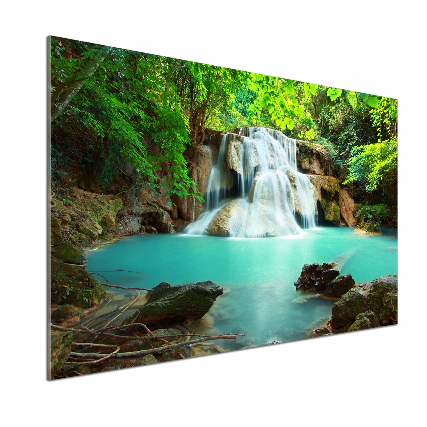 Sklenený panel do kuchyne Kaskáda 100 x 70 cm Lepidlo