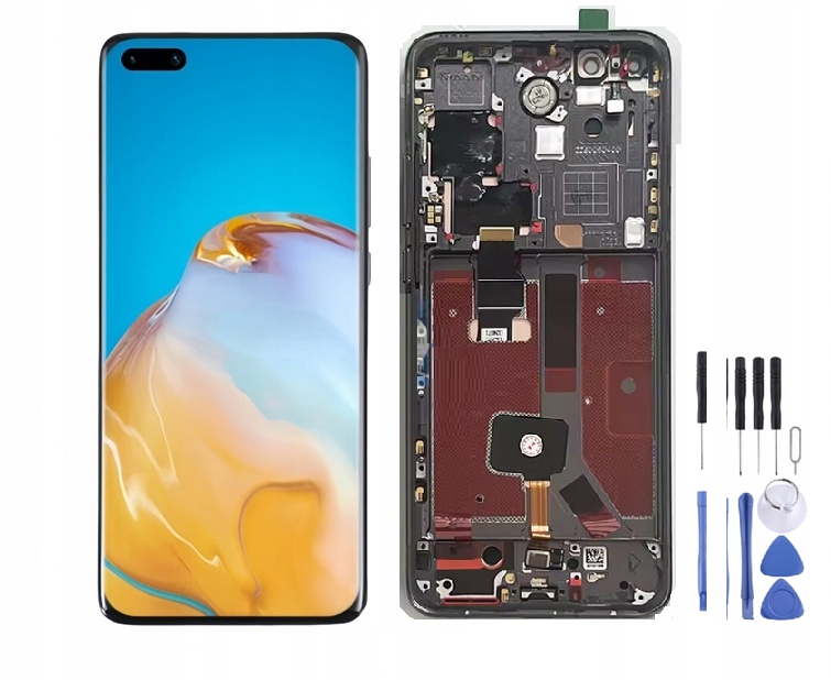 LCD Digitizer Ramka do Huawei P40 Pro ELS-NX9 ELS-N04