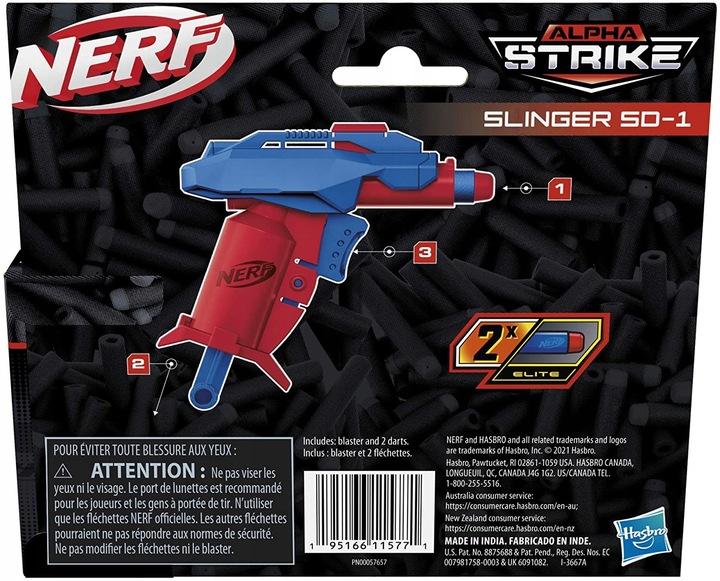 Pistolet Hasbro Nerf Alfa Strike Slinger SD-1 Kod producenta F2491