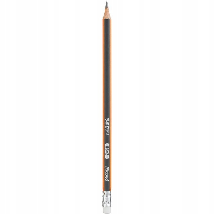 Ołówek drewniany z gumką BLACKPEPS HB MAPED 851721