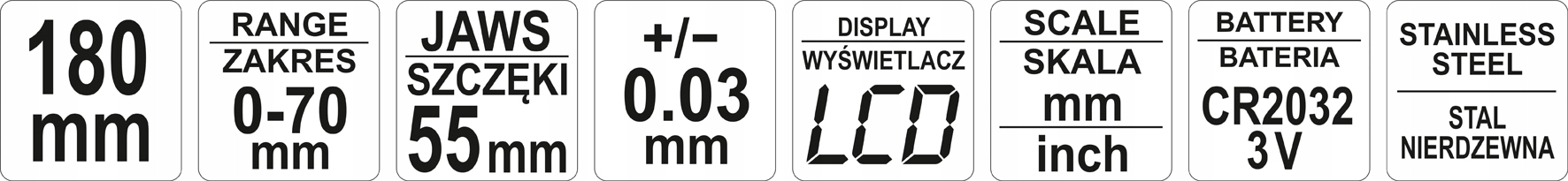 SUWMIARKA ELEKT. DO TARCZ HAMULC. 0-70MM Kod producenta YT-72093