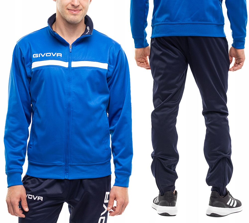 Sportovní komplet Givova Teplákovka Tréninkový set Mikina Kalhoty Pohodlné vel. XL
