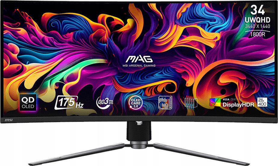Monitor Msi Mag 341CQP 34" Qd-oled 3440x1440px 175Hz 0.03 ms