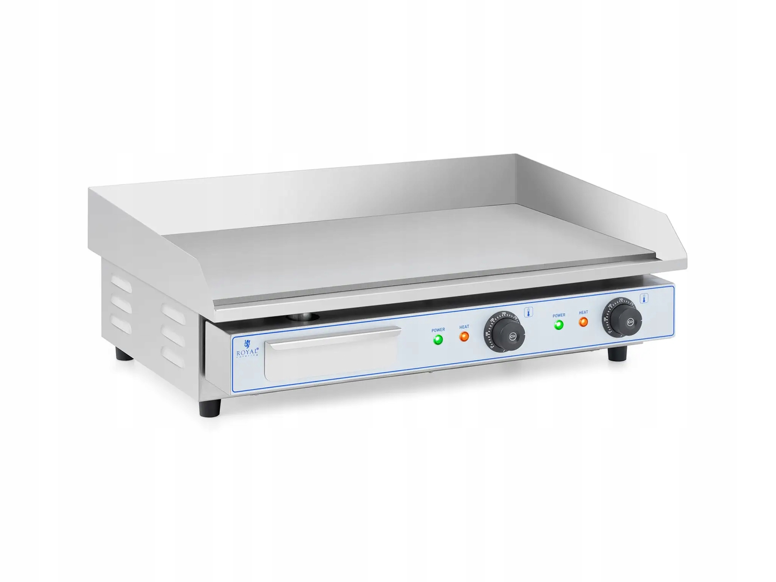 Elektrický Gril S Dvojitou Hladkou Grilovací Plochou 73x40cm 2x2,2kW S Ohrádkou