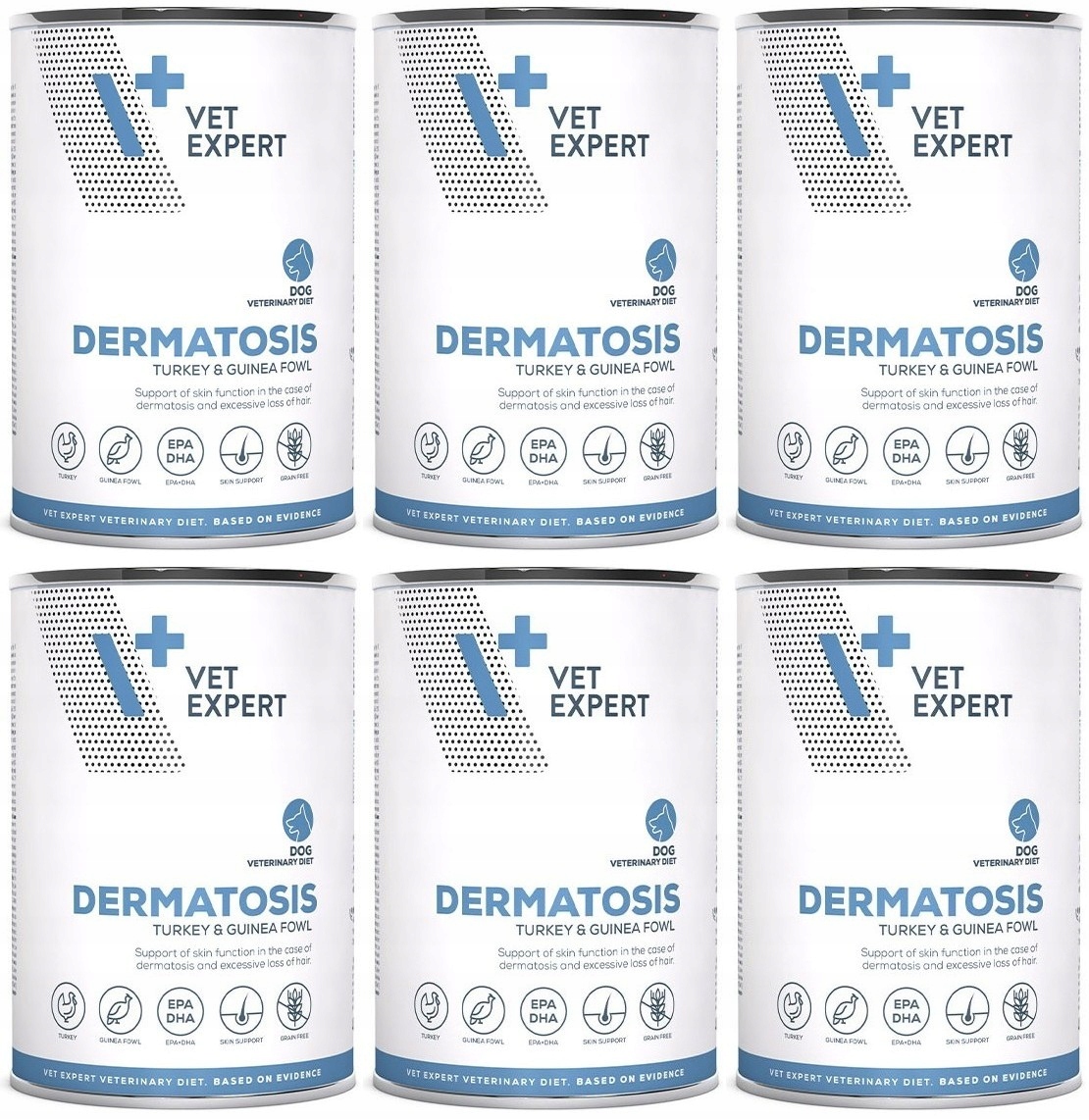 Levně 4T VetExpert Dog Dermatosis Krůta a perlička 6 x 400 g