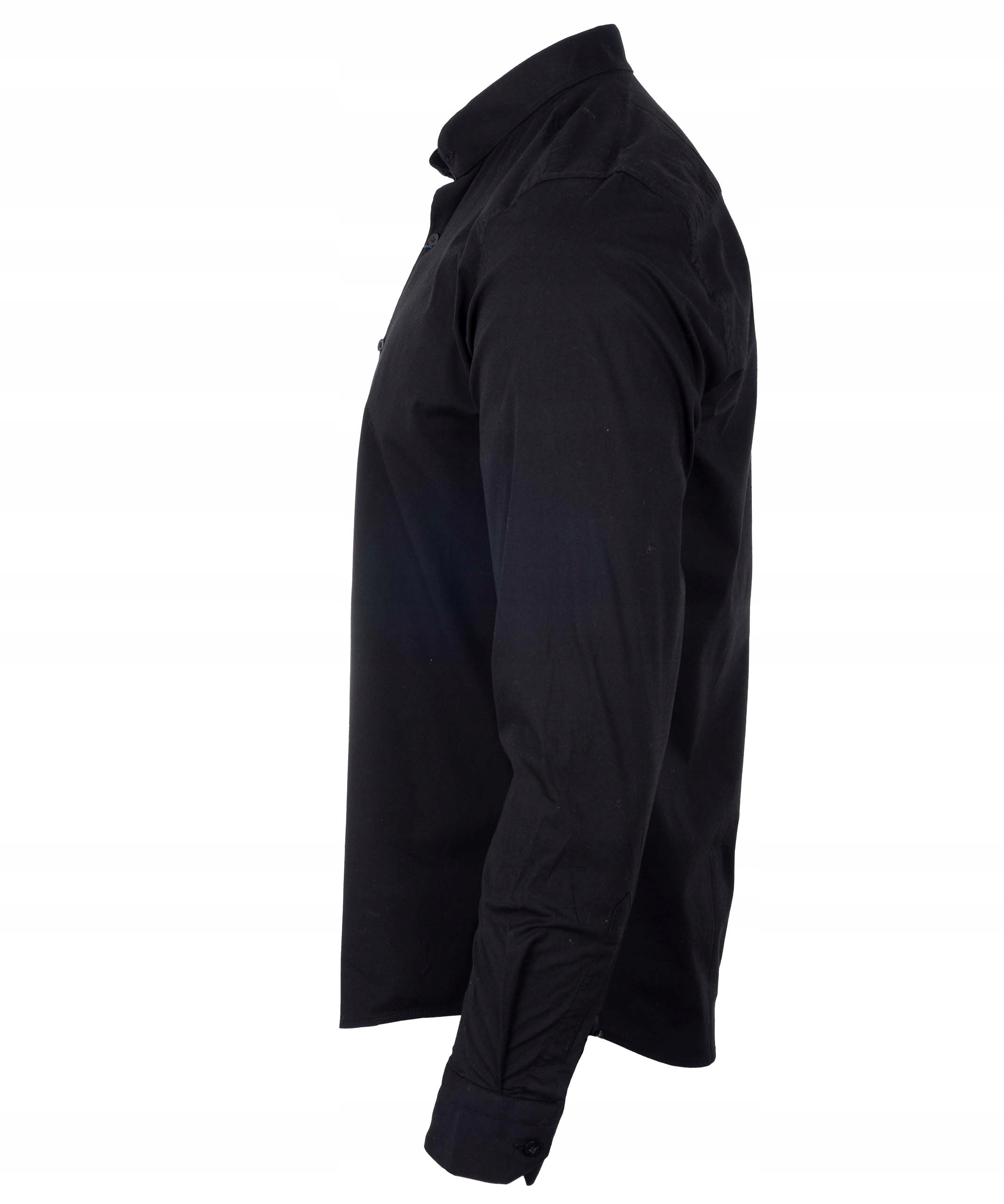 koszula na stójce CZARNA Bawełna 4XL KRÓJ REGULAR VIADI POLO Rozmiar 4XL