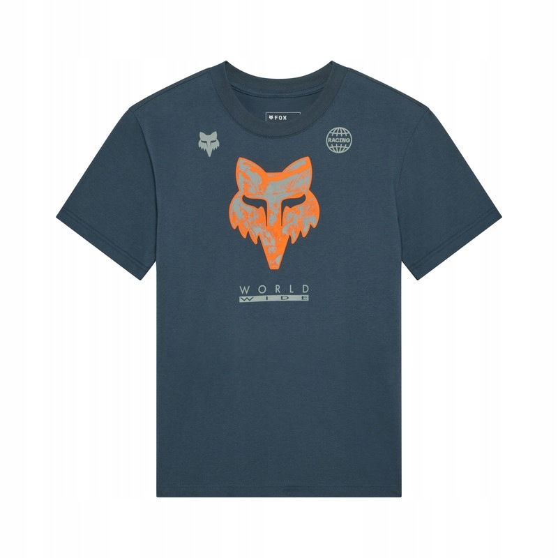 Dámské Tričko Fox Image Print Deep Cobalt (L)