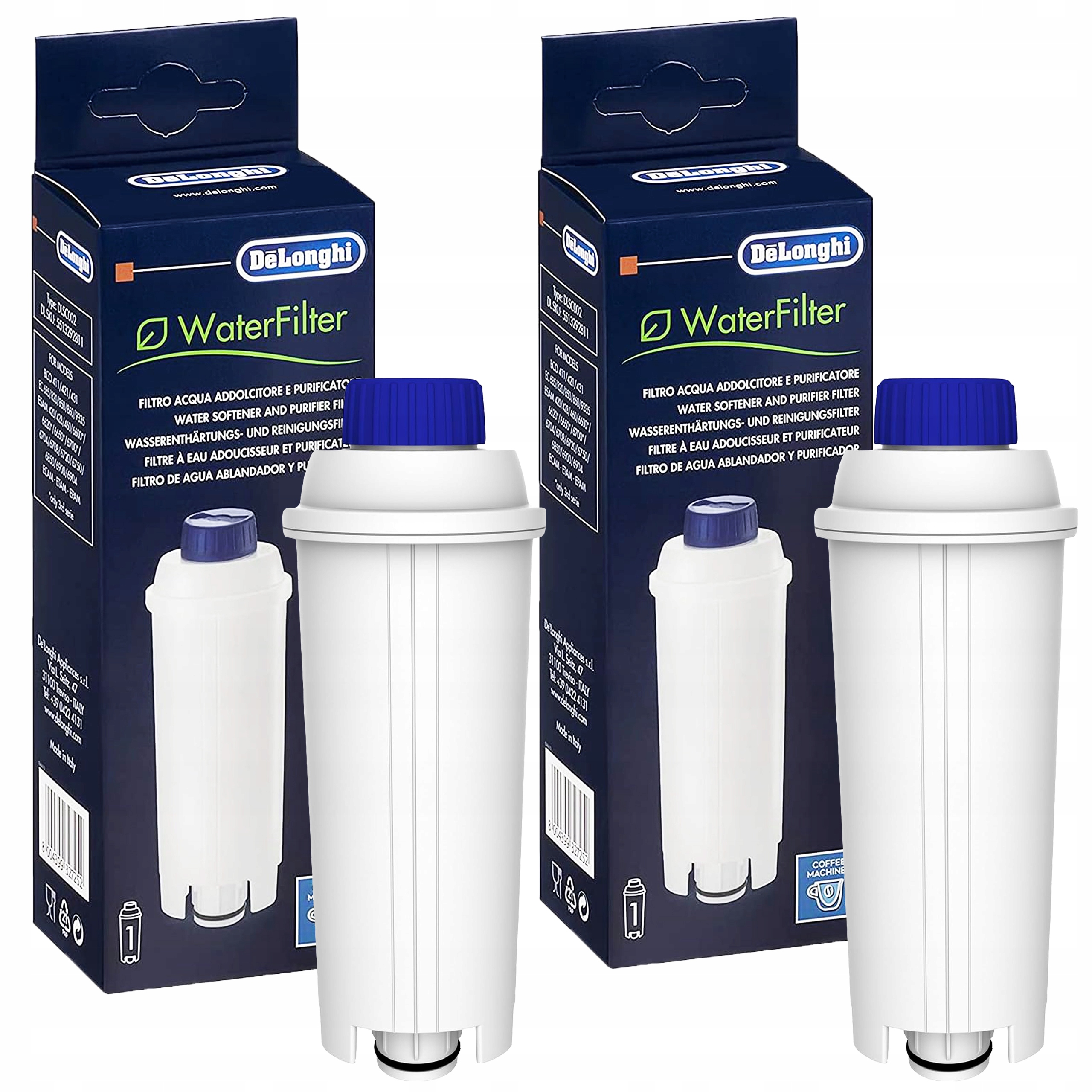 2x Filtr Wkład filtrujący De'Longhi SER3017 Dls C002 Do Wody Ekspresu