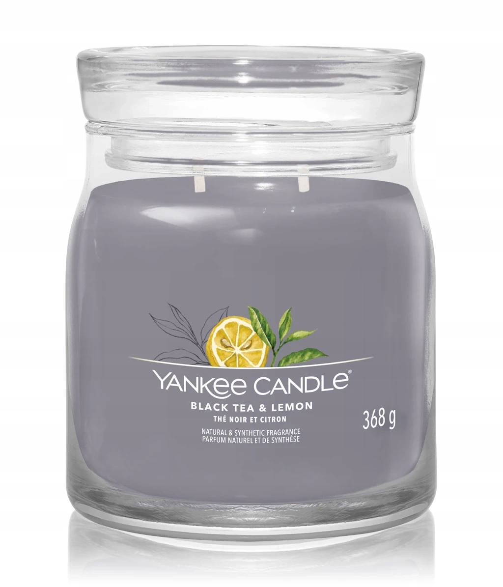 Yankee Candle Citrus Black Tea & Lemon střední sójová svíčka 368 g