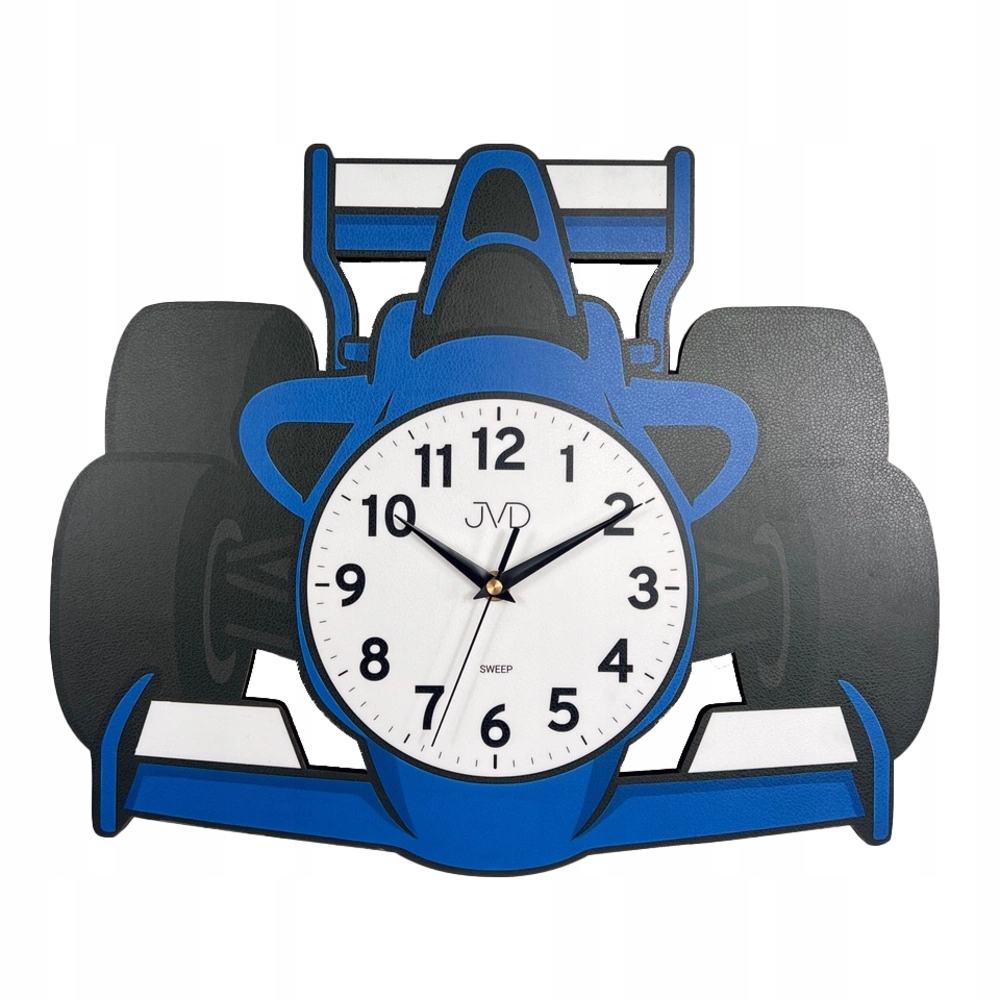 Dětské Nástěnné Hodiny Jvd HJ116.1 Závodní Tichý Dřevěný Mechanismus