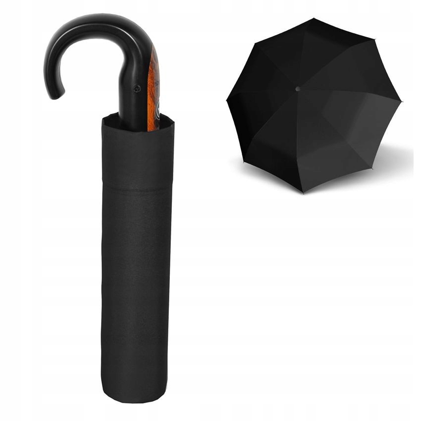 Deštník Doppler Fiber Mini Big lehký s dřevěnou rukojetí