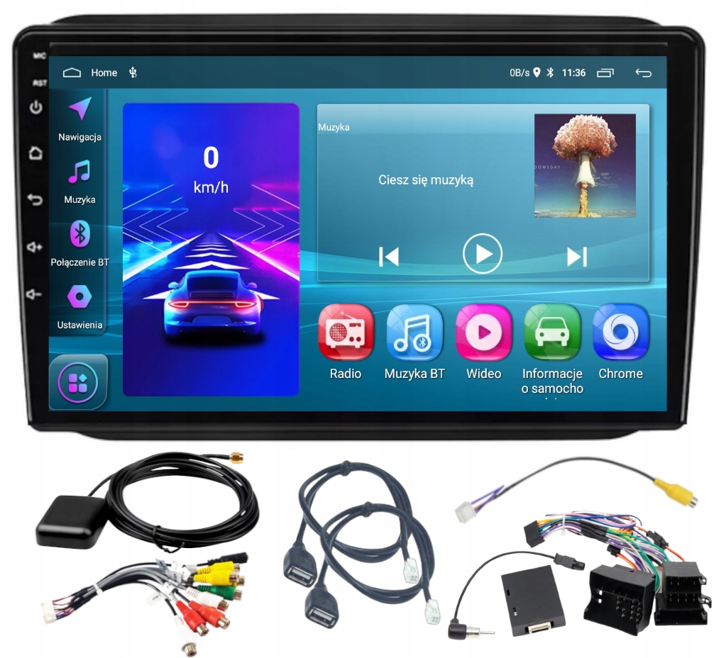 Rádio Navigácia Gps Škoda Fabia 2007-204 Carplay Android Auto 2GB 64GB