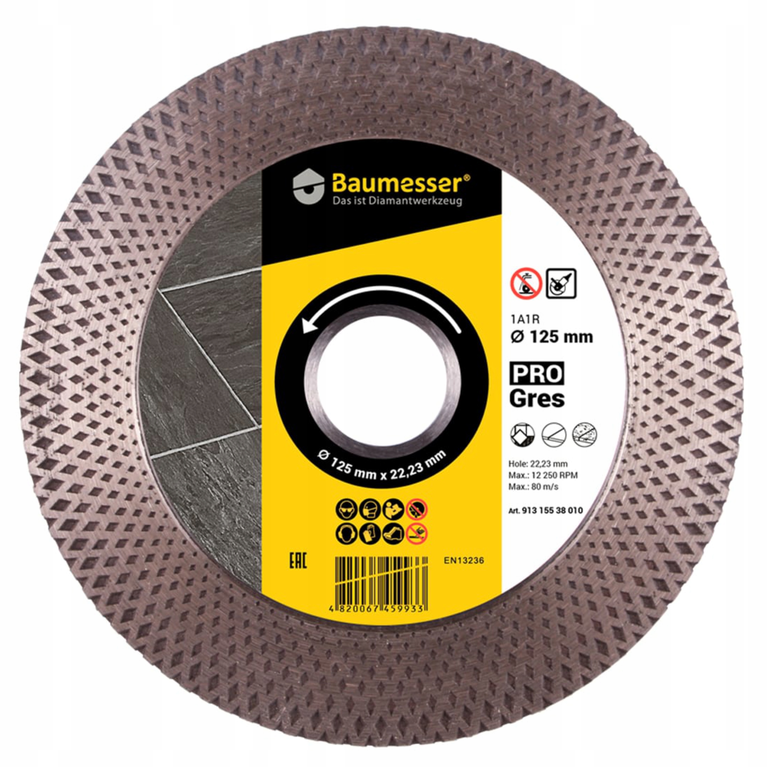 

Baumesser Pro Gres - Tarcza diamentowa 125 x 22,23