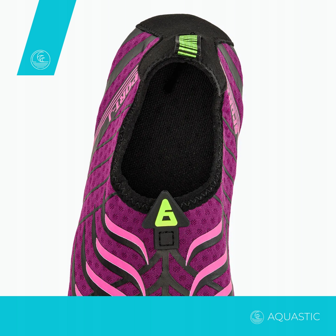 Buty do wody na plażę AQUASTIC fioletowe 42-43 Rozmiar 42