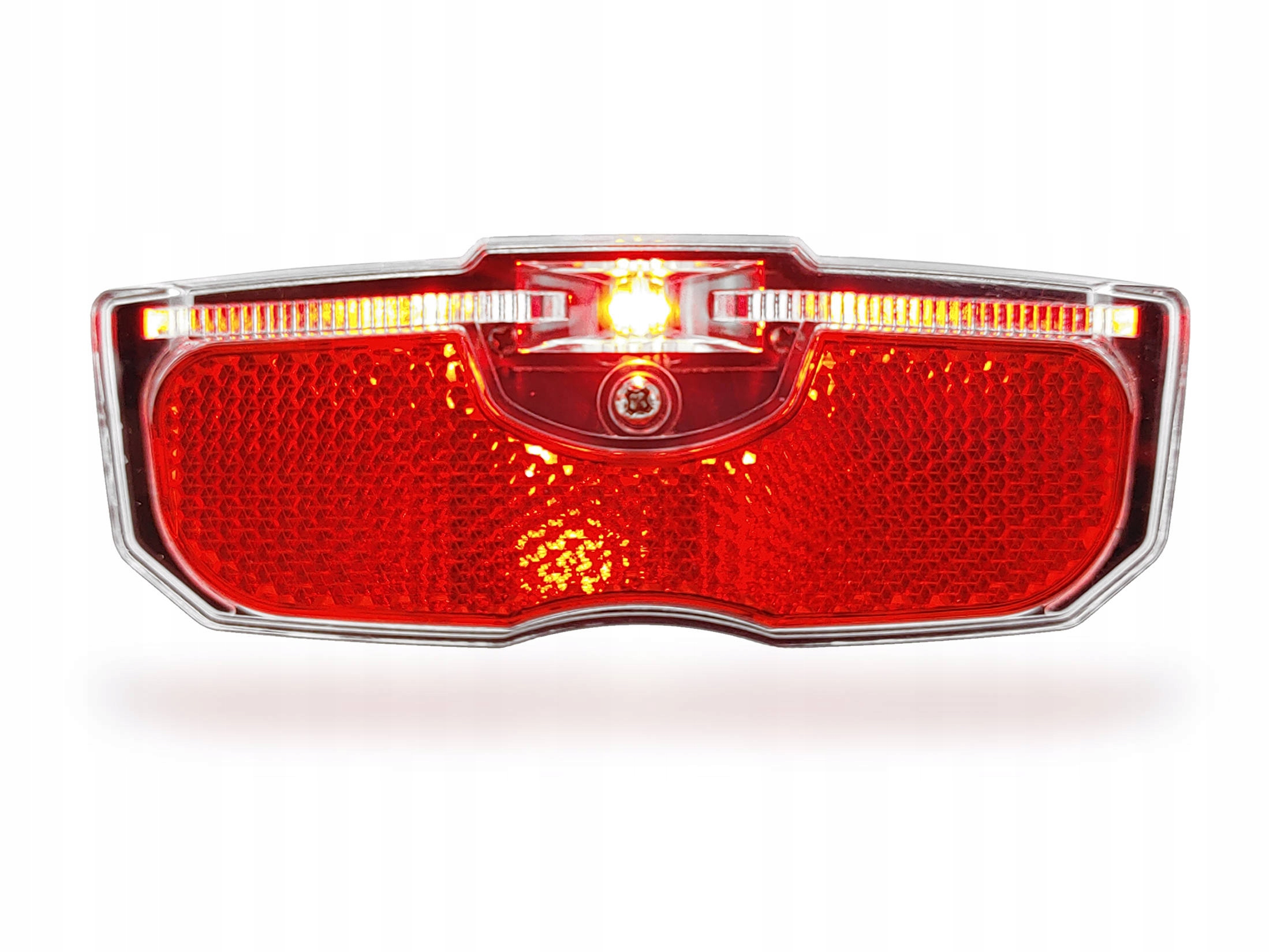 Lampka rowerowa tylna LED na bagażnik - 2 x AA Zawartość zestawu lampka