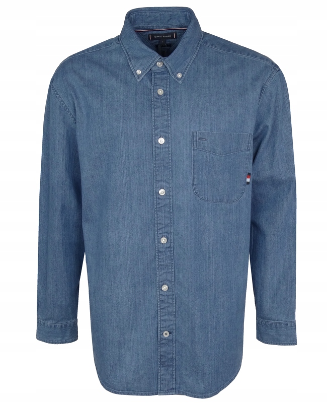 Tommy Hilfiger pánská košile, džínová, modrá, L
