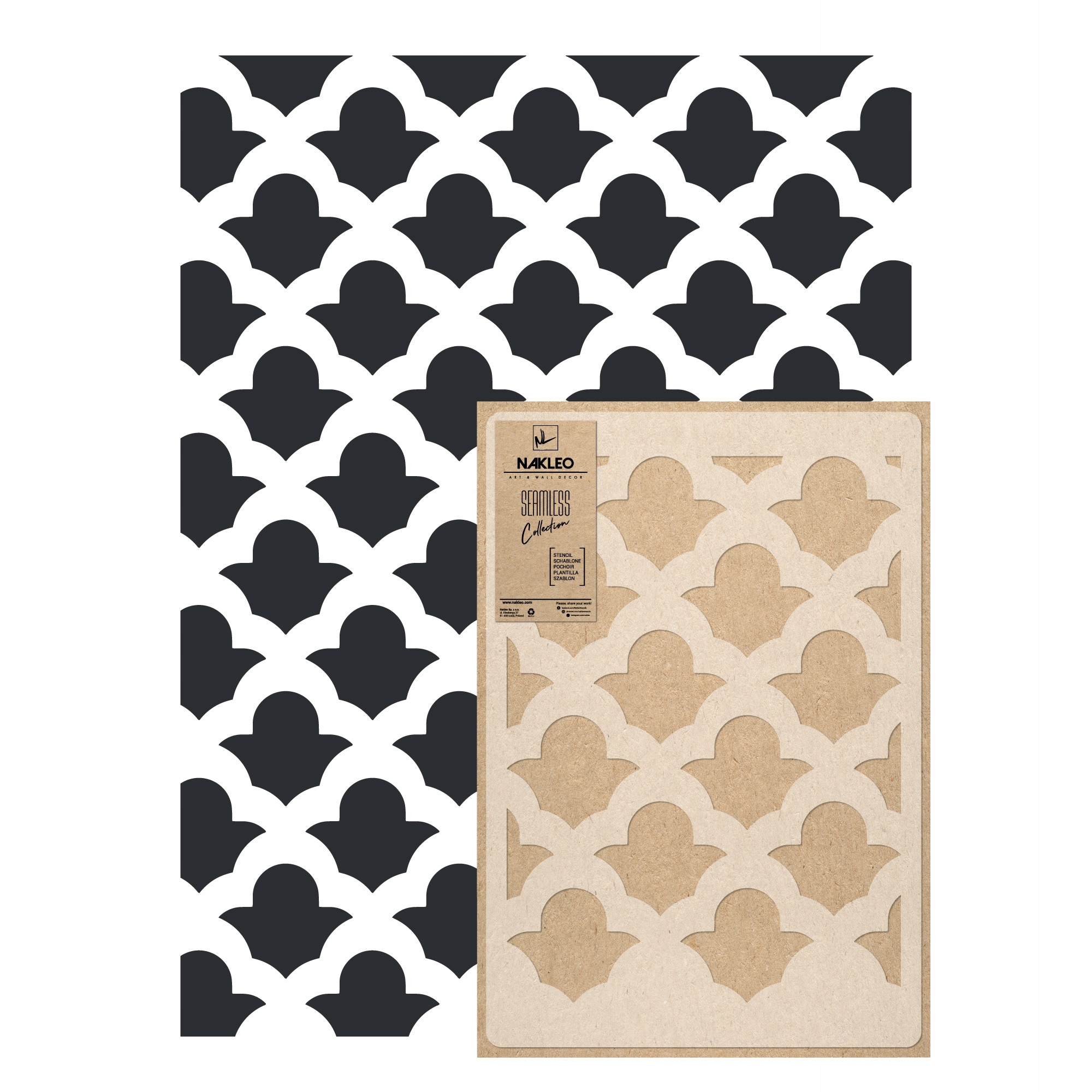 Opakovatelná malířská šablona Opakovaně Použitelný 59x95 cm Tapeta Marocká Agadir