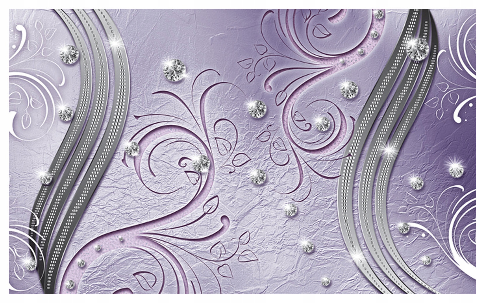 Fototapeta Strieborné Ornamenty Abstraktné čiary Diamanty 350x250 lepidlo