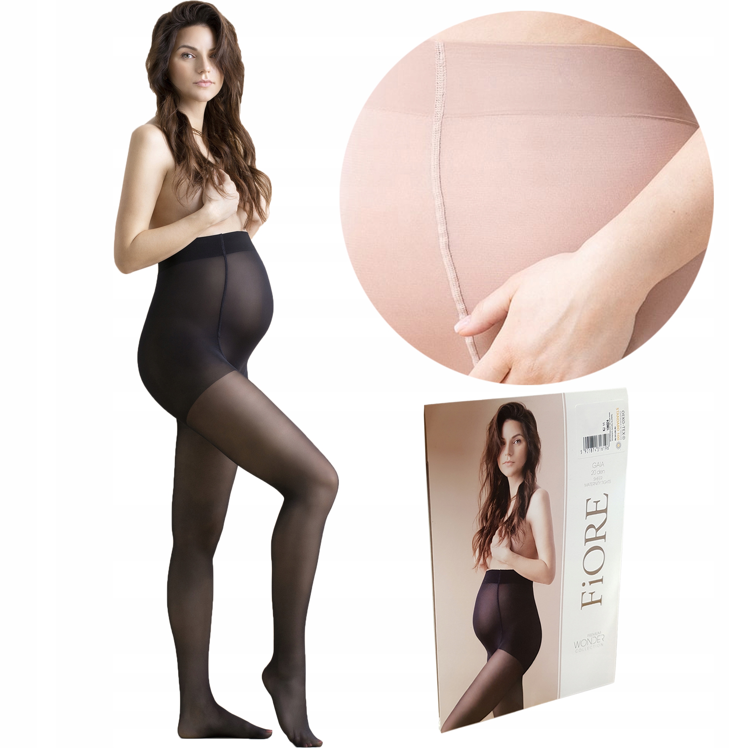 

Rajstopy ciążowe Fiore Gaia 20 den Beżowe 4-L