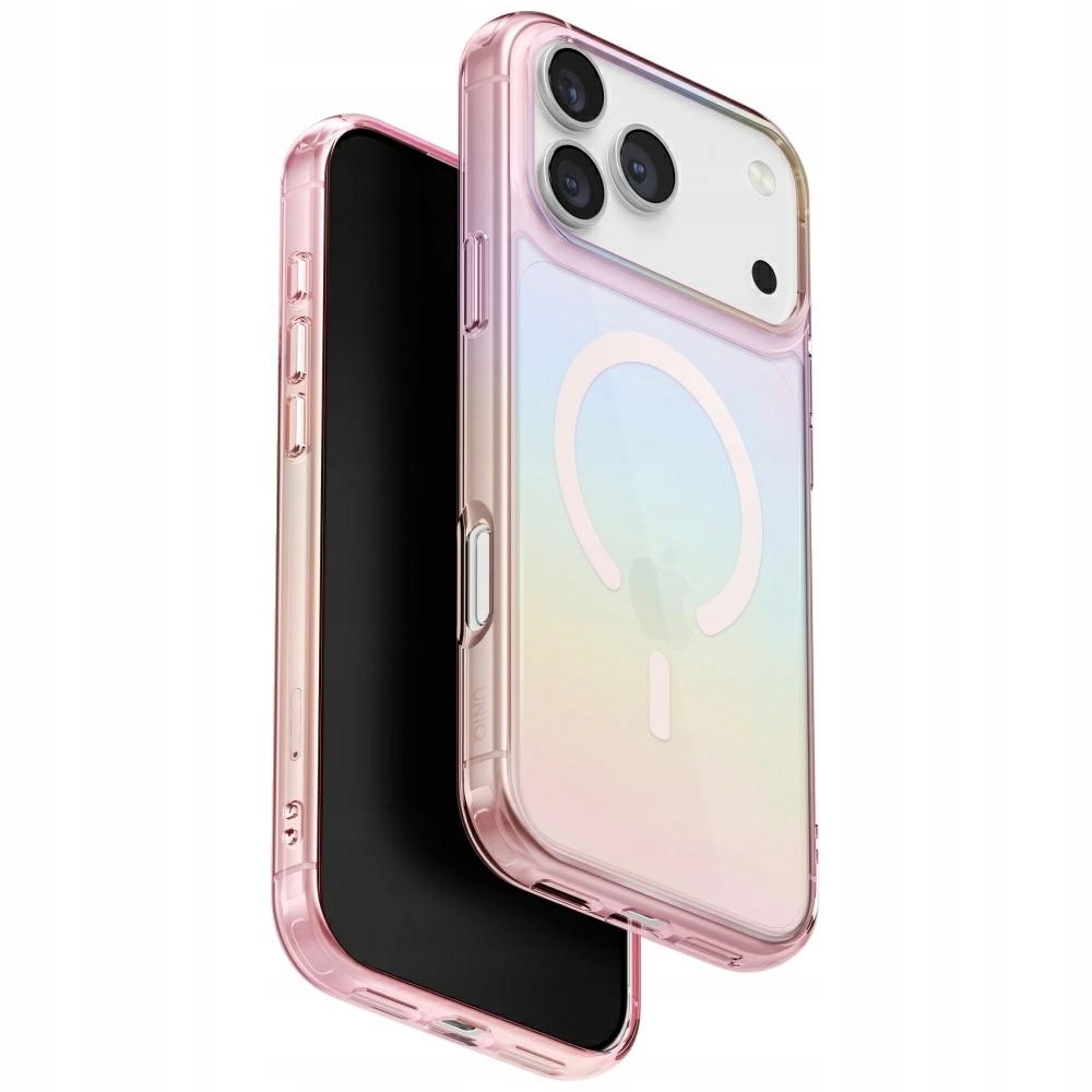 Uniq Iridescia etui iPhone 17 Pro Max, MagClick, Tpu/pc (pink prism)