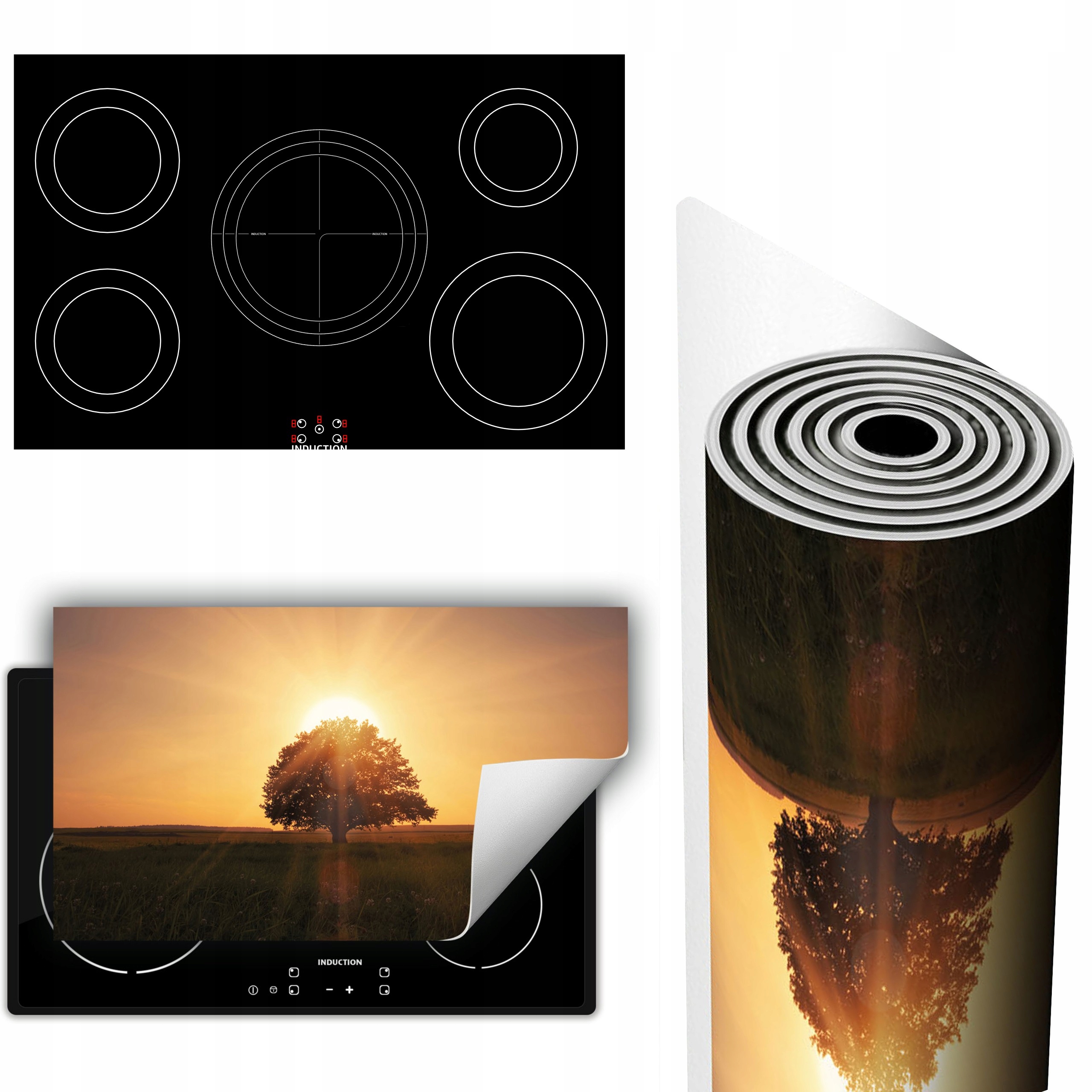 Vinylová Podložka Ochrana Sporáku Desky 90x52 Dřevo