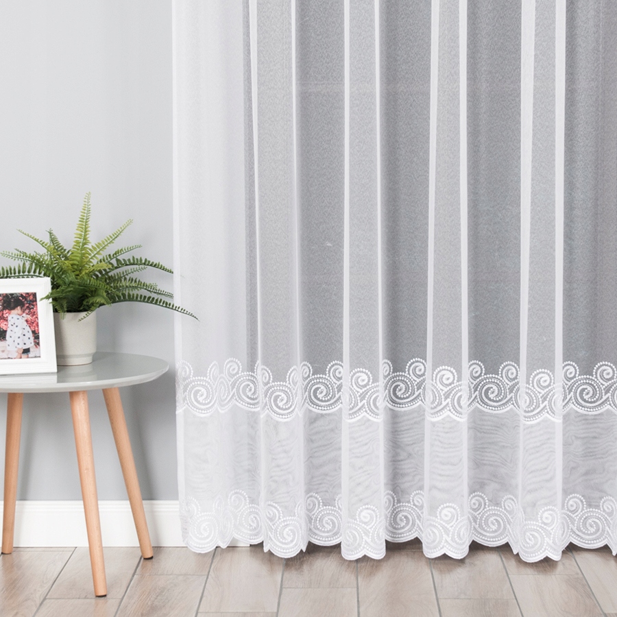 

Firana Markizeta Haft 250 cm Biel Jakość Premium