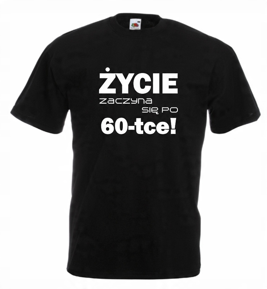 

Koszulka męska Życie Zaczyna Się Po 60 XXL