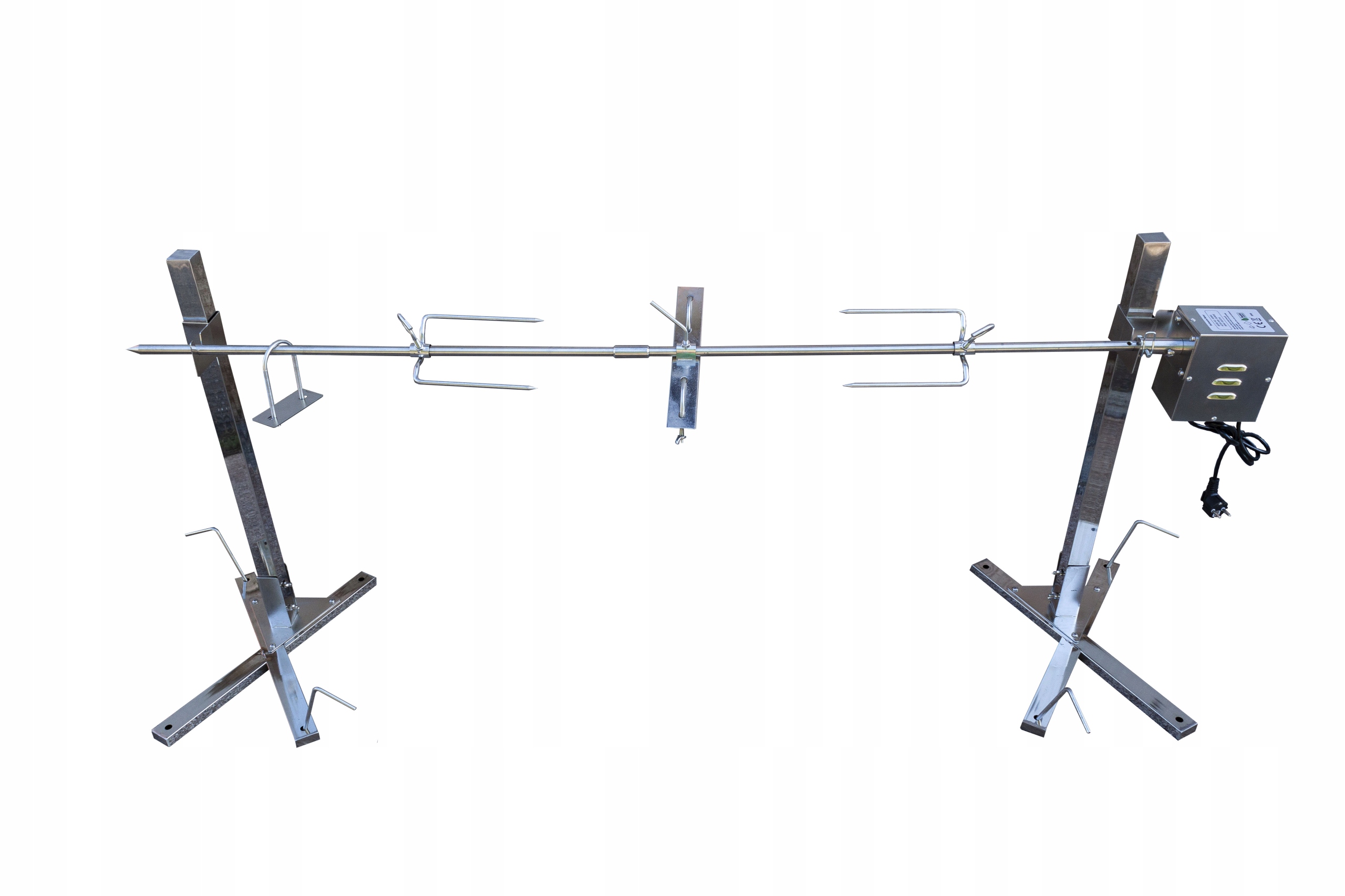 Grilovací rožeň set s motorem a stojanem 150 cm 70 kg