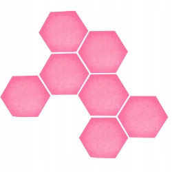 

Panel Ścienny Hexagon Filc Kolor Różowy