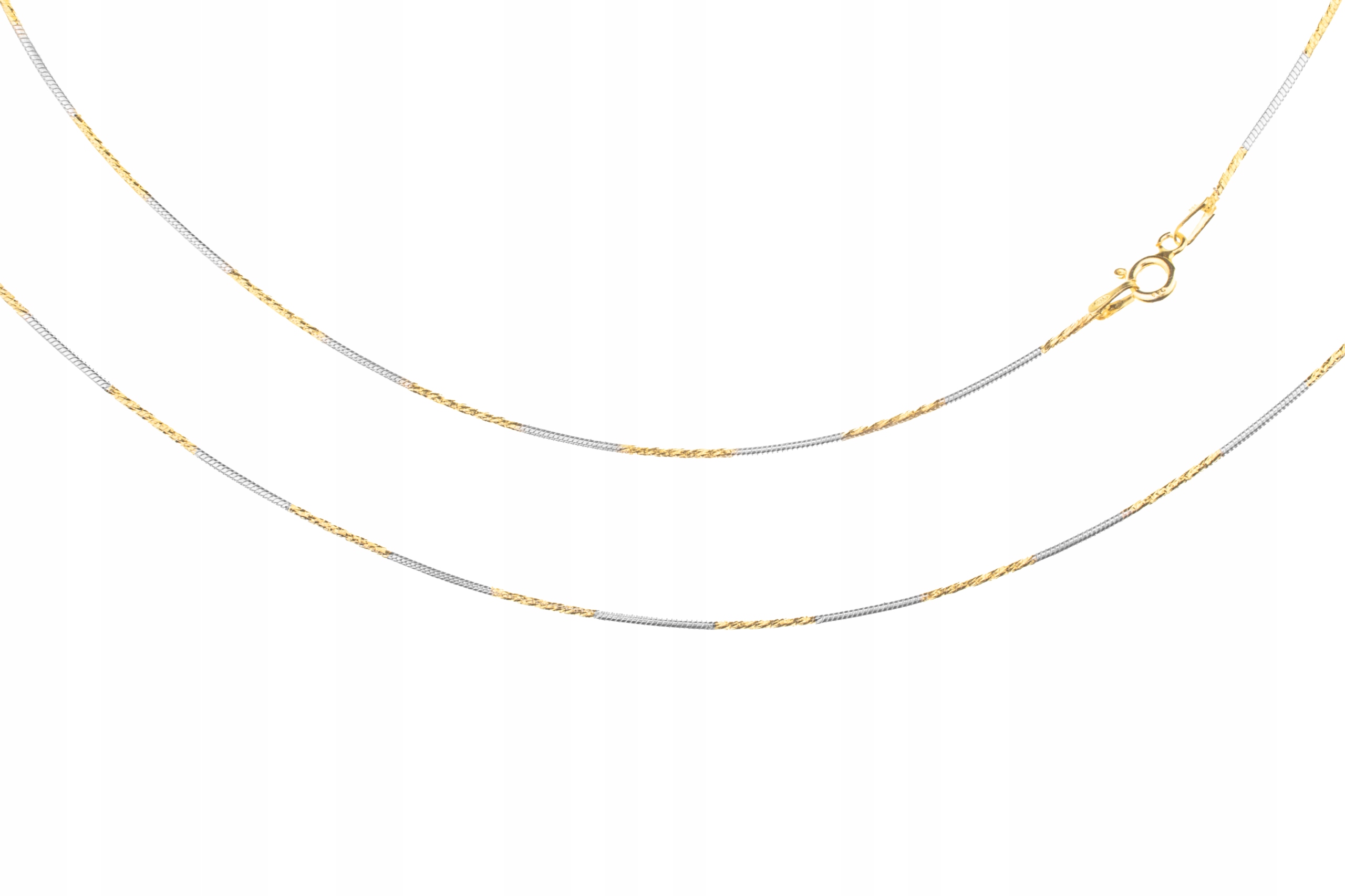 Stříbrný Řetízek Ag 925 Linka, Zmijka Se Zlacením 50 Jako Dárek Žena