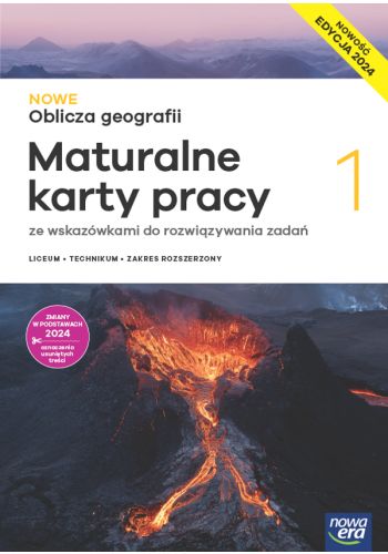 NOWE OBLICZA GEOGRAFII 1 PODRĘCZNIK + KARTY PRACY ZR 2024 NOWA ERA LO Przedmiot Geografia