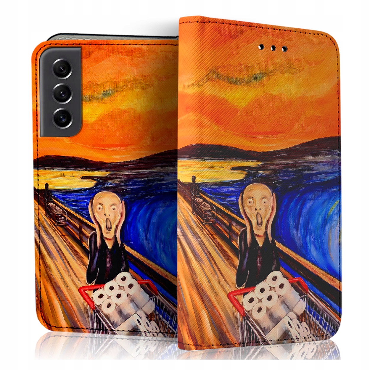 Etui Z Klapką Na Telefon Samsung Galaxy S21 Fe 5G Case Pokrowiec Szkiełko