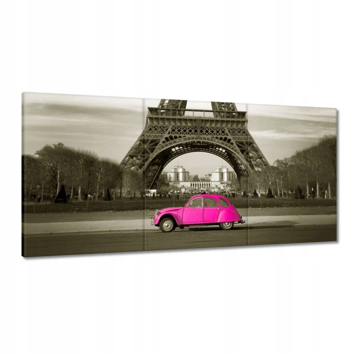 Obrazy 180x90 Ružový Citroen v Paríži