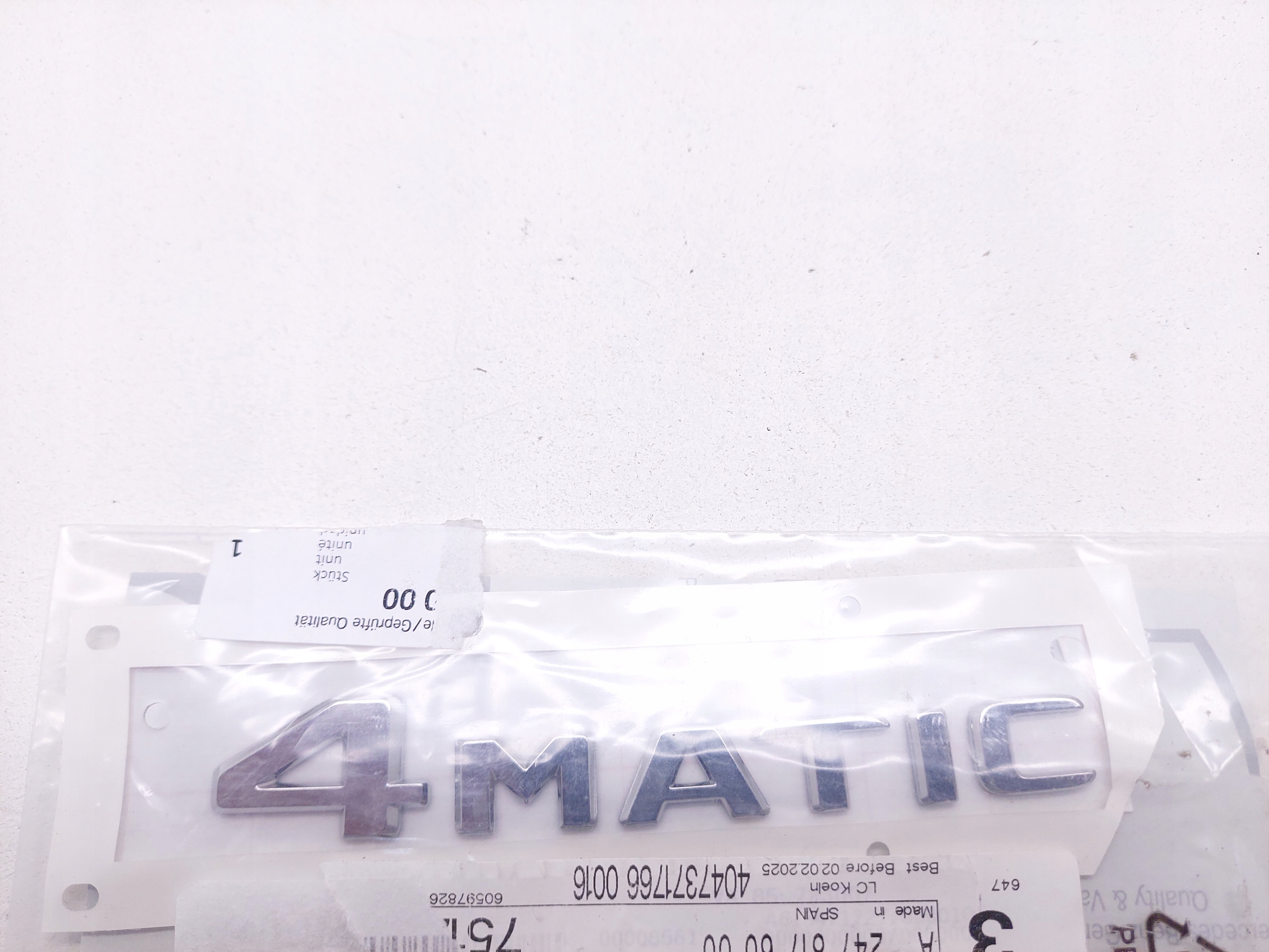 MERCEDES BENZ GLA EMBLEMAT NAPIS NA KLAPĘ CHROM 4MATIC A2478176000 Marka Mercedes-Benz