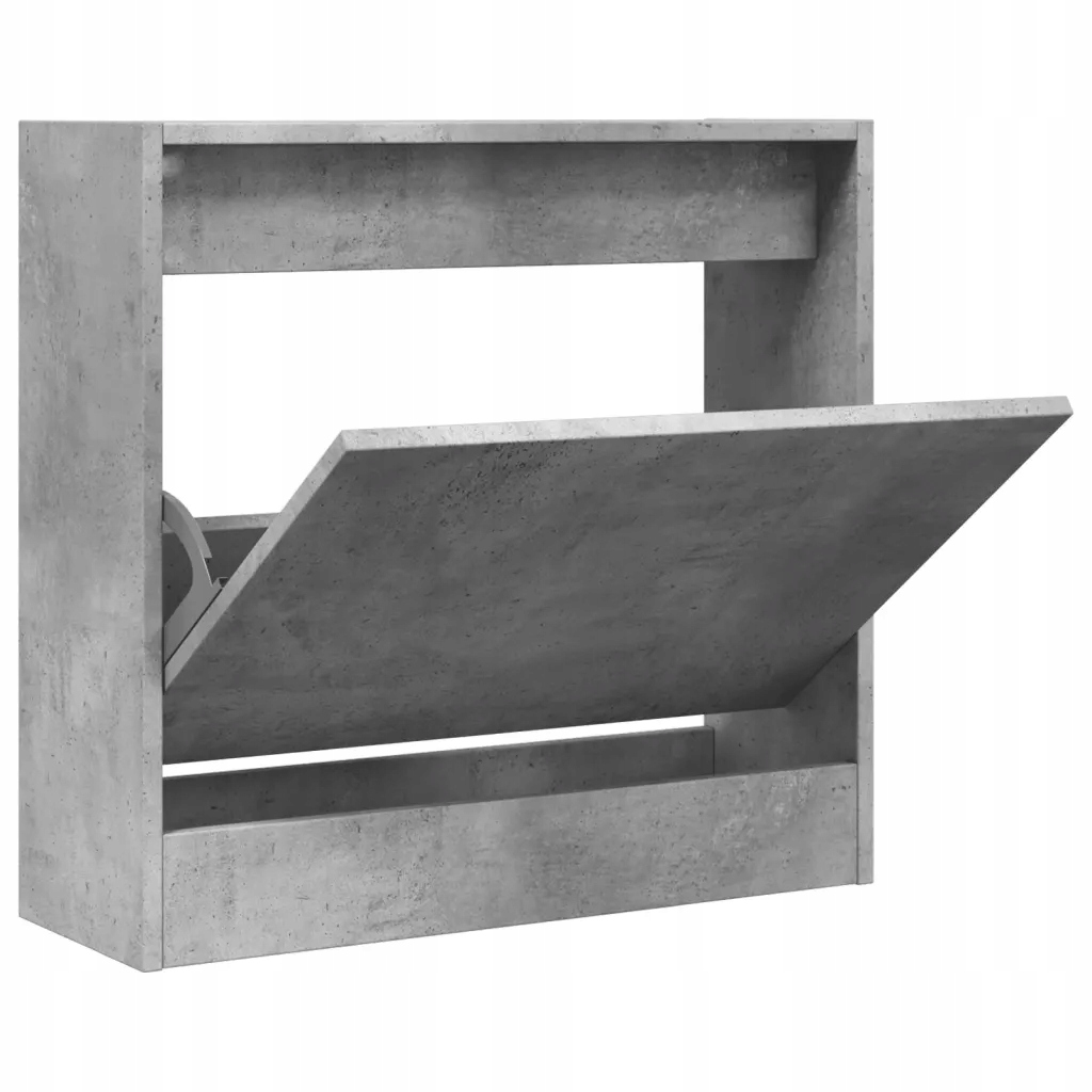 Botník úzká šedo-betonová 60 x 21 x 57 cm