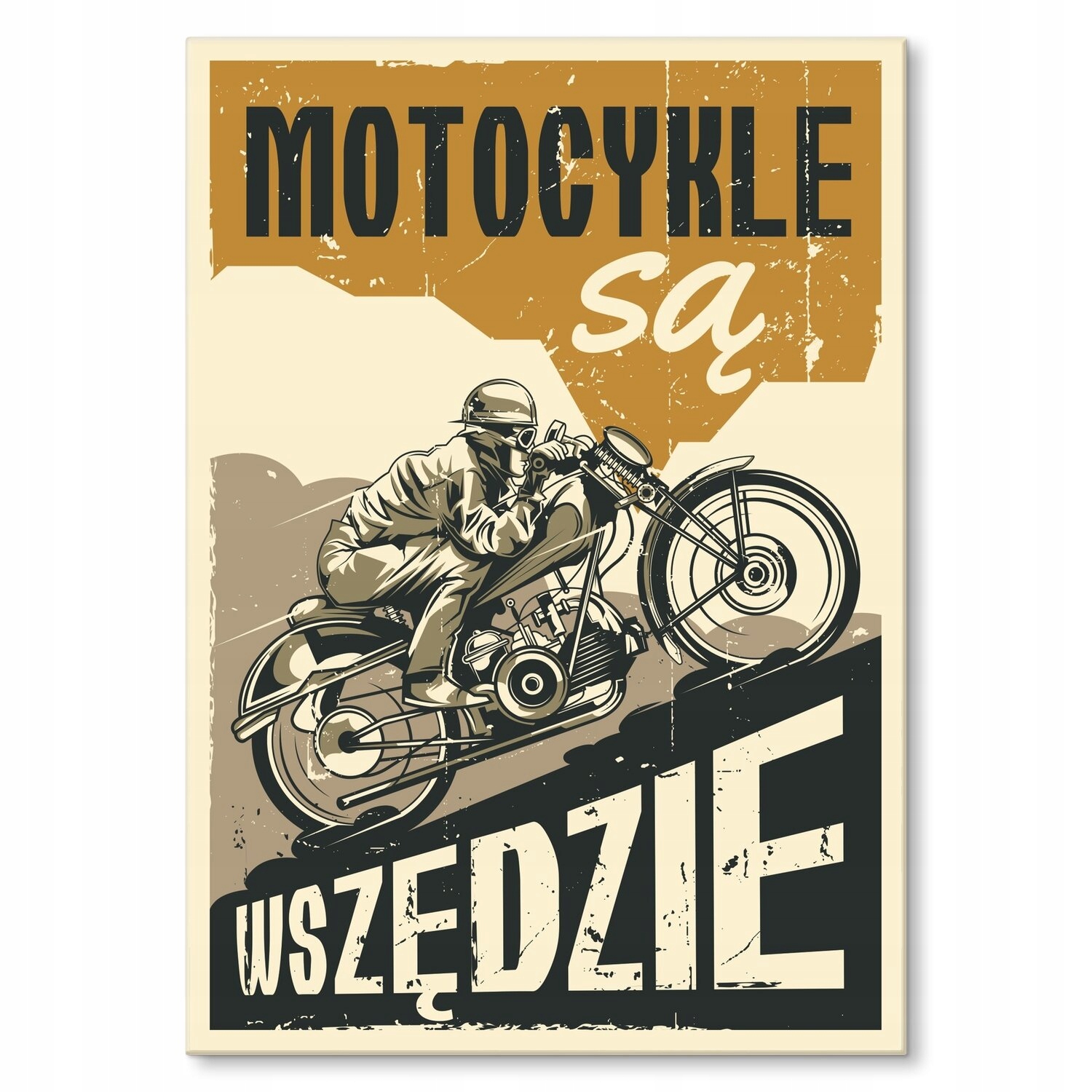 Kovový plakát motocykly jsou všude Štítek Plech 30 x 42 cm Dárek