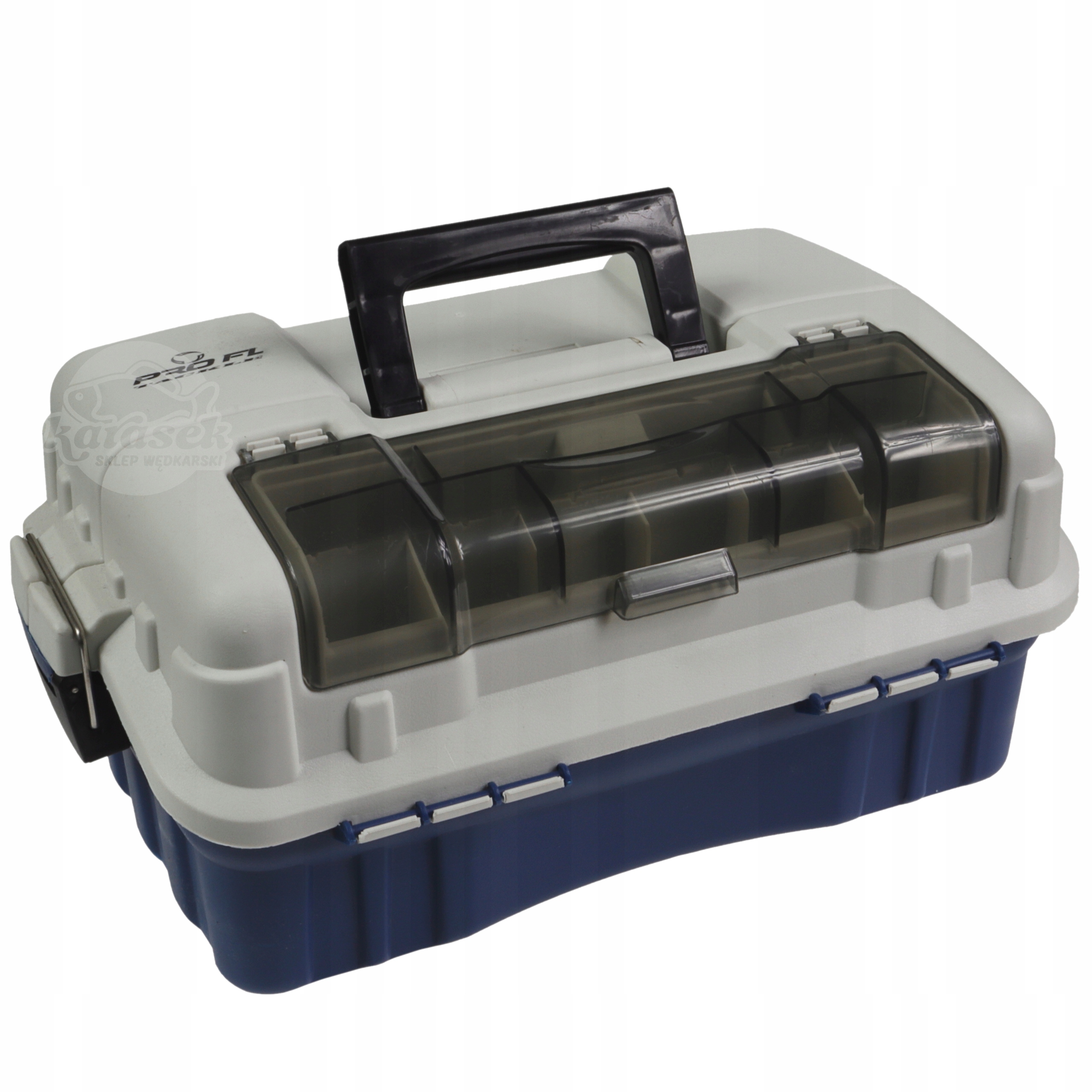 Skrzynka wędkarska organizer na akcesoria przynęty podajniki rozkładana