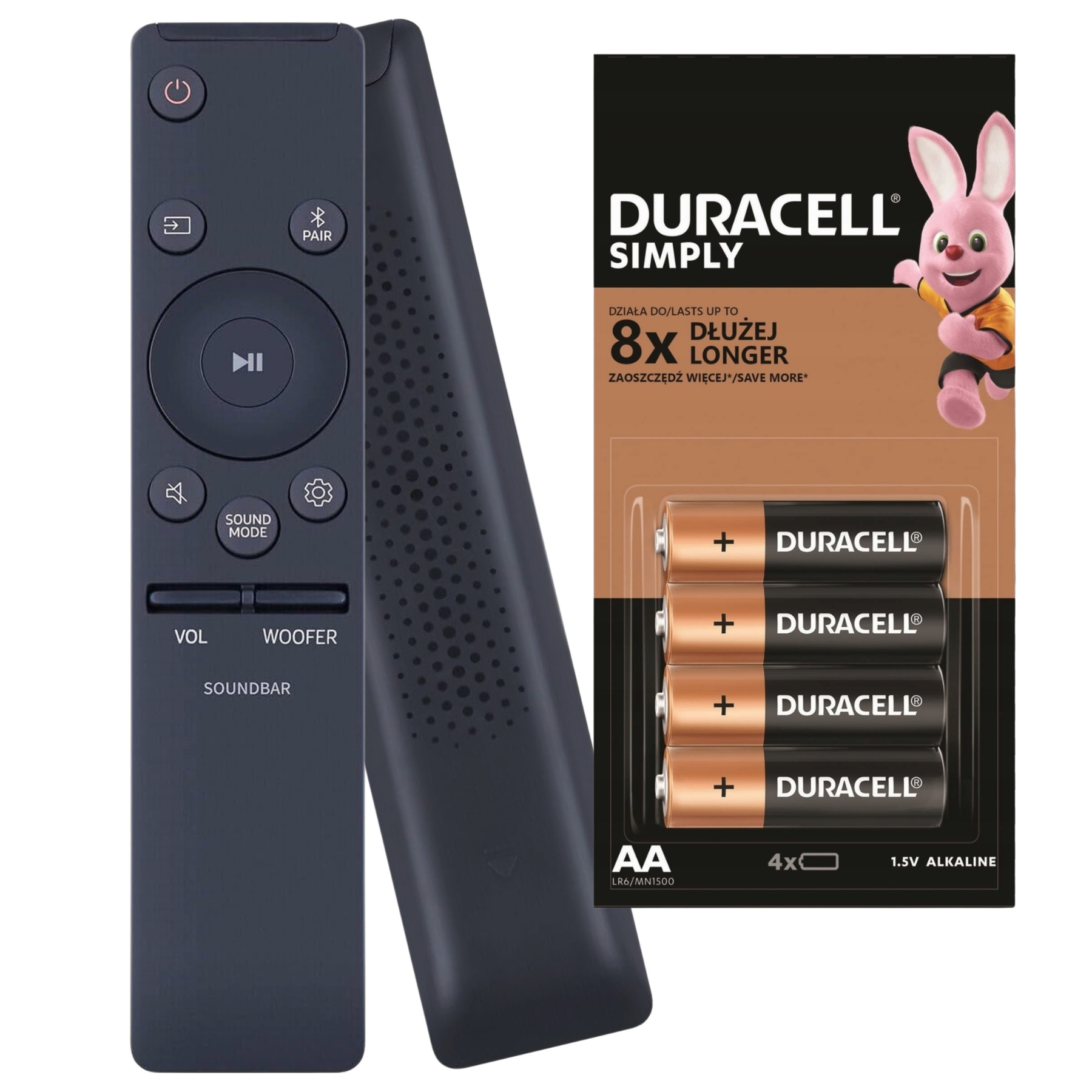 Dálkový Ovladač Pro Soundbar Samsung Baterie Duracell